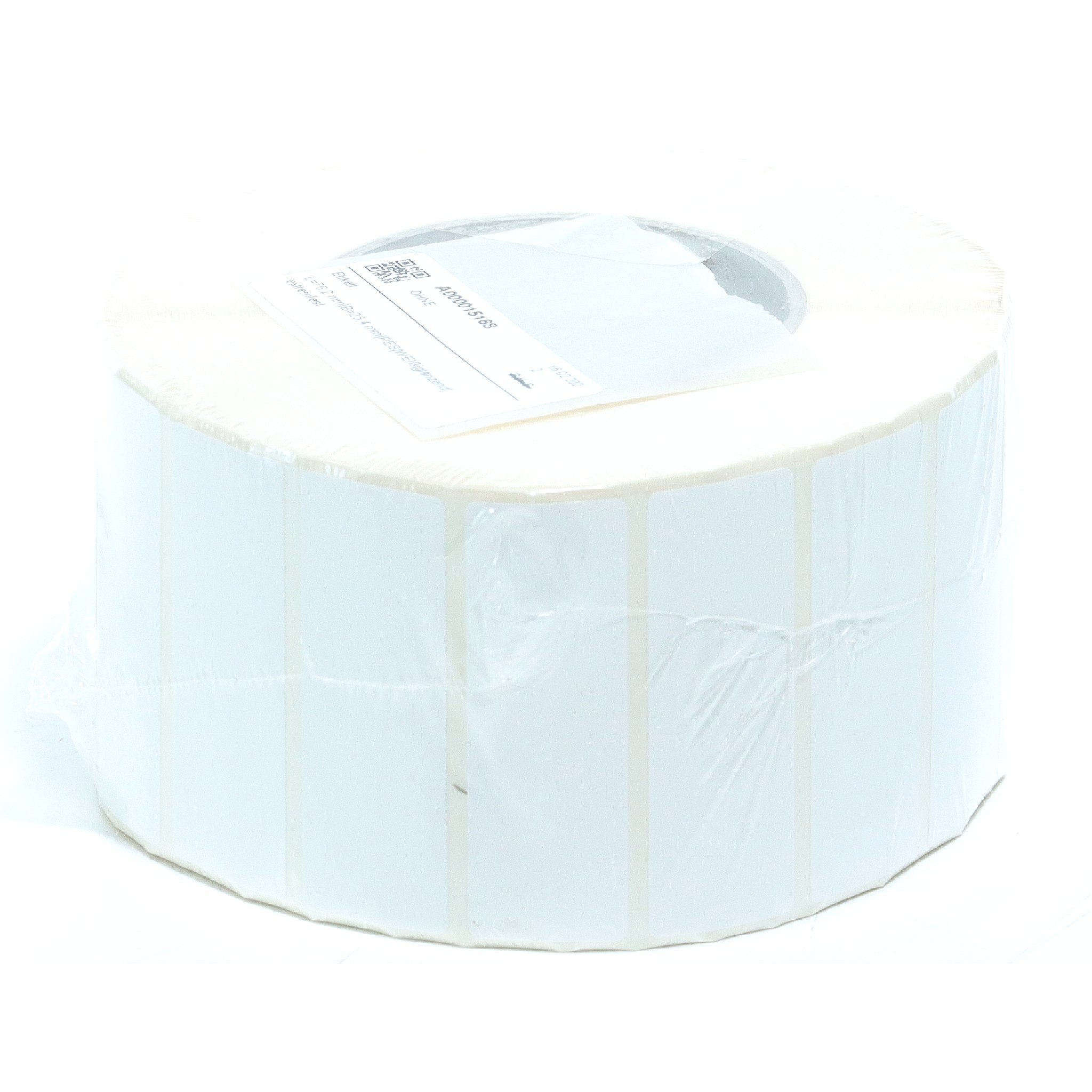 Polyester Etiketten, weiß eine Rolle 3000STK  Neu OVP